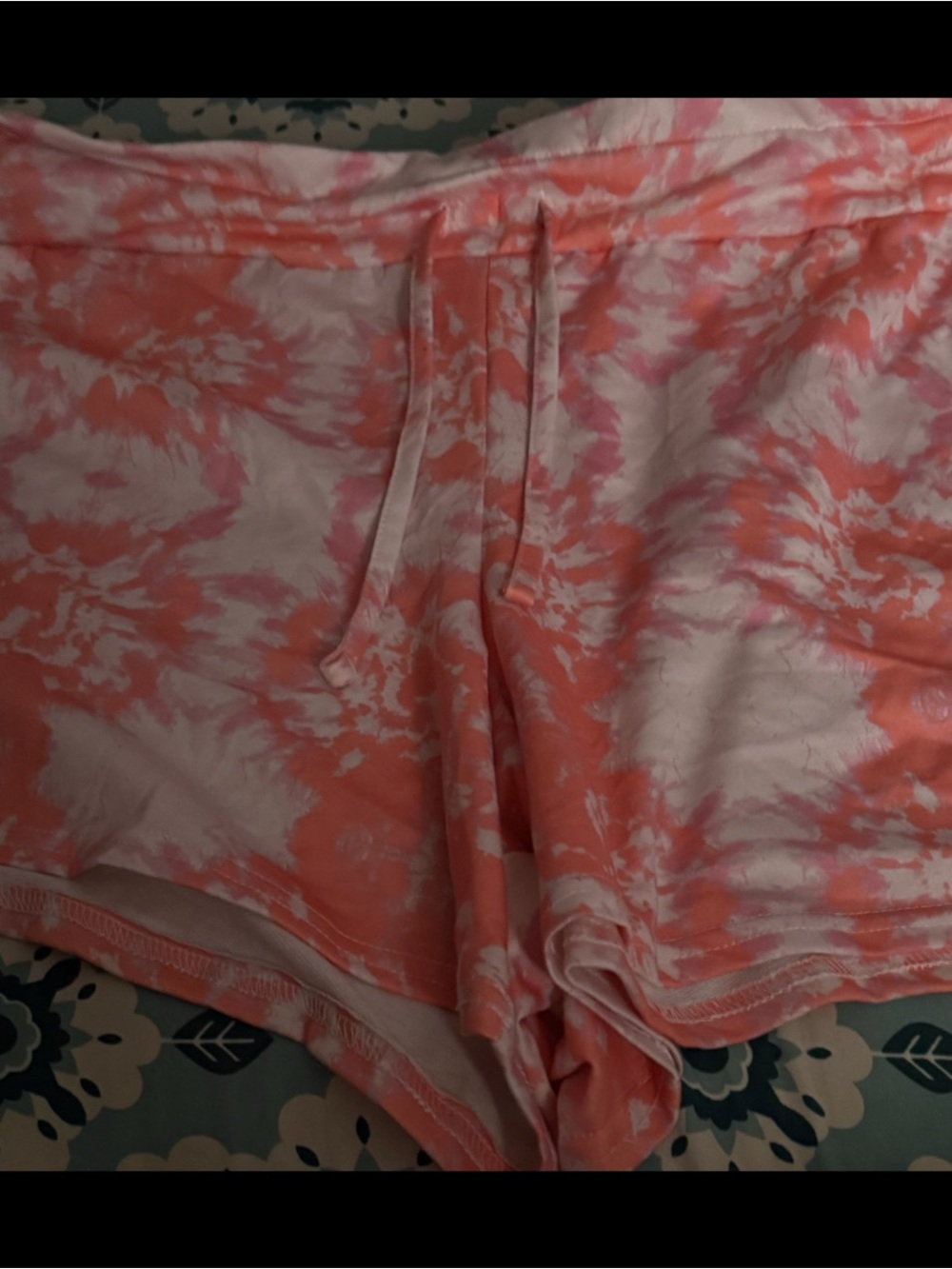 Women's Tie-Dye Lounge Shorts - Coral Pink